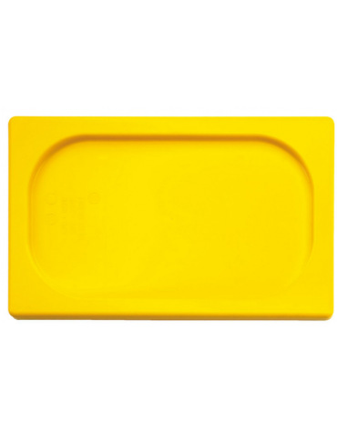 Coperchio per bacinelle GN 1/9 in polipropilene - colore giallo - mm 176x110