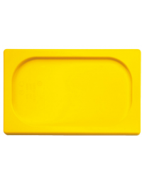 Coperchio per bacinelle GN 1/9 in polipropilene - colore giallo - mm 176x110