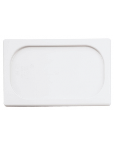 Coperchio per bacinelle GN 1/9 in polipropilene - colore bianca - mm 176x110