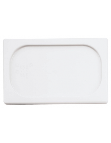 Coperchio per bacinelle GN 1/9 in polipropilene - colore bianca - mm 176x110