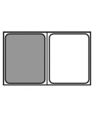 Bacinella contenitore GN 1/2 in polipropilene IML con etichetta permanente costampata e scala graduata - mm 325x265x65h