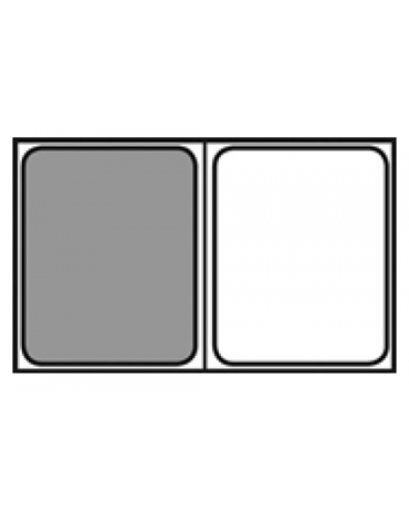 Bacinella contenitore GN 1/2 in polipropilene IML con etichetta permanente costampata e scala graduata - mm 325x265x65h