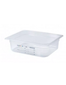 Bacinella contenitore GN 1/2 in polipropilene IML con etichetta permanente costampata e scala graduata - mm 325x265x200h