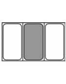 Bacinella contenitore GN 1/3 in polipropilene IML con etichetta permanente costampata e scala graduata - mm 325x175x200h