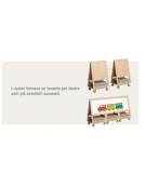 CAVALLETTO PITTURA CONTENITORE SU RUOTE - CM 75x62x120h - CONFORME AI CAM