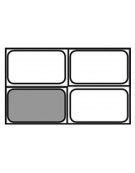 Bacinella contenitore GN 1/4 in polipropilene IML con etichetta permanente costampata e scala graduata - mm 264x162x200h