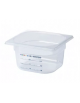 Bacinella contenitore GN 1/6 in polipropilene IML con etichetta permanente costampata e scala graduata - mm 176x162x100h
