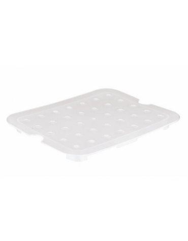 Falso fondo forato GN 1/2 in polipropilene, colore bianco - mm 325x265