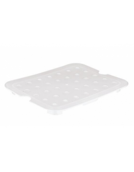 Falso fondo forato GN 1/2 in polipropilene, colore bianco - mm 325x265