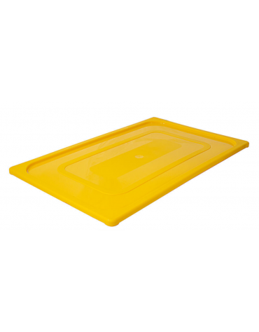 Coperchio per bacinelle GN 1/1 in polipropilene IML - colore giallo - mm 530x325