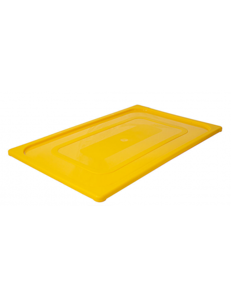 Coperchio per bacinelle GN 1/1 in polipropilene IML - colore giallo - mm 530x325
