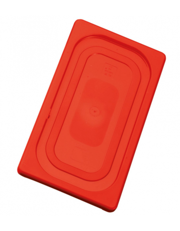 Coperchio per bacinelle GN 1/3 in polipropilene IML - colore rosso - mm 325x175