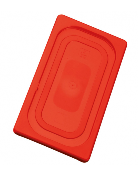 Coperchio per bacinelle GN 1/3 in polipropilene IML - colore rosso - mm 325x175