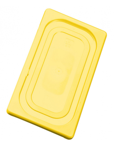Coperchio per bacinelle GN 1/3 in polipropilene IML - colore giallo - mm 325x175