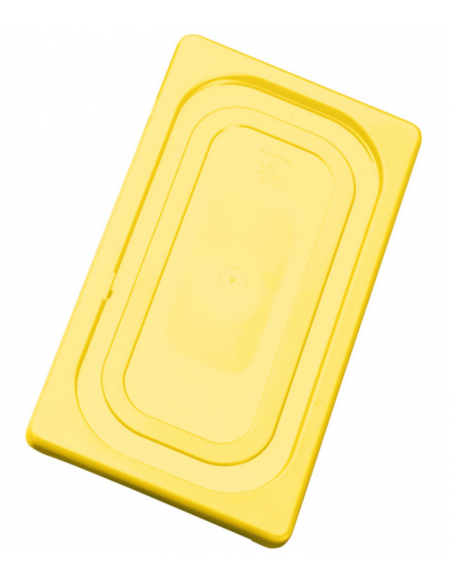 Coperchio per bacinelle GN 1/3 in polipropilene IML - colore giallo - mm 325x175
