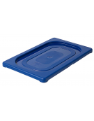 Coperchio per bacinelle GN 1/4 in polipropilene IML - colore blu - mm 264x162