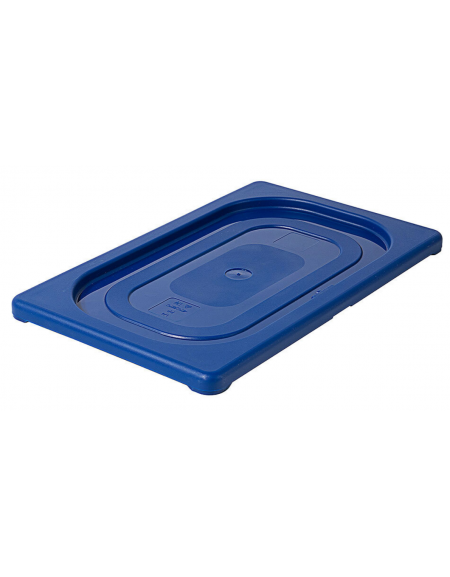 Coperchio per bacinelle GN 1/4 in polipropilene IML - colore blu - mm 264x162