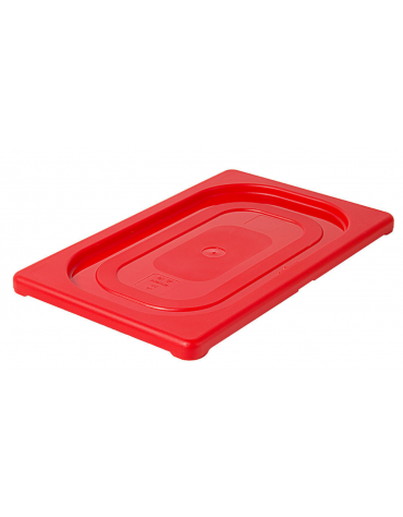 Coperchio per bacinelle GN 1/4 in polipropilene IML - colore rosso - mm 264x162