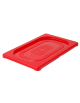 Coperchio per bacinelle GN 1/4 in polipropilene IML - colore rosso - mm 264x162