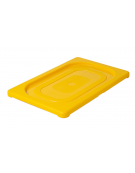 Coperchio per bacinelle GN 1/4 in polipropilene IML - colore giallo - mm 264x162