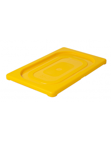 Coperchio per bacinelle GN 1/4 in polipropilene IML - colore giallo - mm 264x162