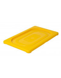 Coperchio per bacinelle GN 1/4 in polipropilene IML - colore giallo - mm 264x162