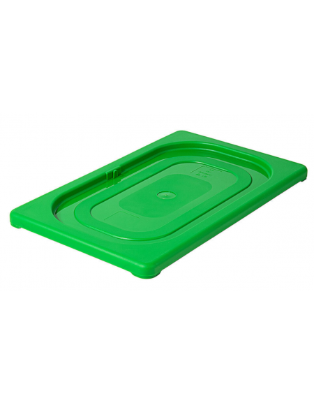 Coperchio per bacinelle GN 1/4 in polipropilene IML - colore verde - mm 264x162