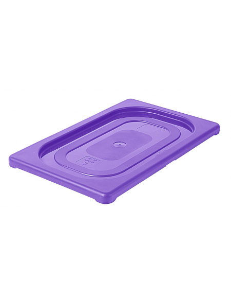 Coperchio per bacinelle GN 1/4 in polipropilene IML - colore viola - mm 264x162
