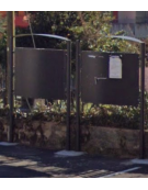 Bacheca bifacciale in acciaio zincato e verniciato, pannello espositivo dim. cm 200×100 mm, da inghisare - cm 228x40x263,1h