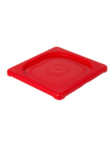 Coperchio per bacinelle GN 1/6 in polipropilene IML - colore rosso - mm 176x162