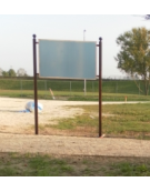 Bacheca in acciaio zincato con pannello in alluminio cm 150x100 - Da inghisare - Larghezza esterna cm 178