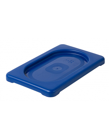Coperchio per bacinelle GN 1/9 in polipropilene IML - colore blu - mm 176x108