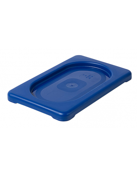 Coperchio per bacinelle GN 1/9 in polipropilene IML - colore blu - mm 176x108