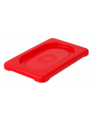 Coperchio per bacinelle GN 1/9 in polipropilene IML - colore rosso - mm 176x108