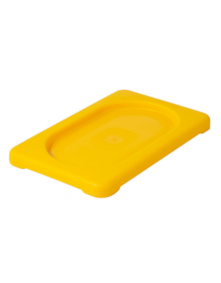 Coperchio per bacinelle GN 1/9 in polipropilene IML - colore giallo- mm 176x108