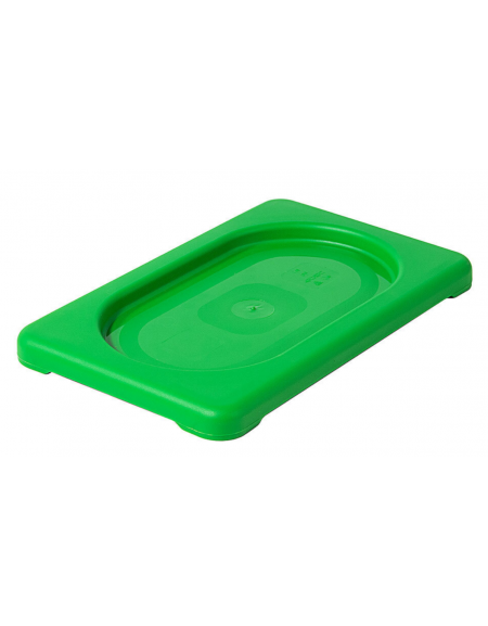 Coperchio per bacinelle GN 1/9 in polipropilene IML - colore verde - mm 176x108