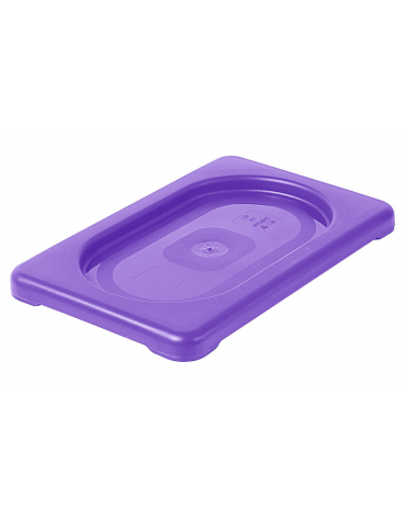 Coperchio per bacinelle GN 1/9 in polipropilene IML - colore viola - mm 176x108