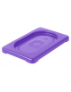 Coperchio per bacinelle GN 1/9 in polipropilene IML - colore viola - mm 176x108