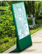 Leggio in lamiera di acciaio piegata, zincato e verniciato per esposizione - da tassellare - cm 80x54x200h