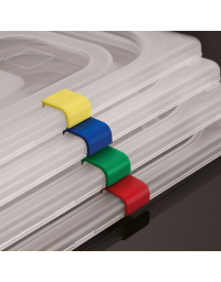 Set 12 Clip per coperchi GN in polipropilene IML - Colori a scelta tra&nbsp;Giallo, Blu, Rosso, Verde e Viola.