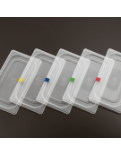Set 12 Clip per coperchi GN in polipropilene IML - Colori a scelta tra Giallo, Blu, Rosso, Verde e Viola.