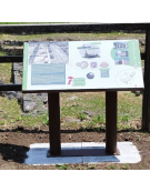 Leggio per esposizione in acciaio zincato e verniciato, con pannello - cm 100x38,2x100h