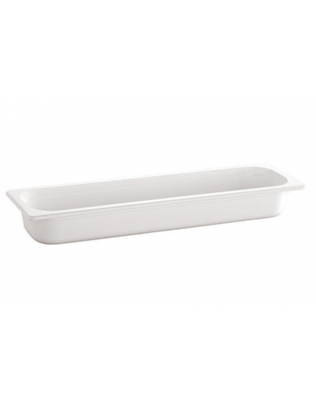 Bacinella contenitore GN 2/4 in melamina - colore bianco - capacità Lt 3 - mm 160x530x65h