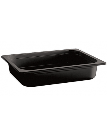 Bacinella contenitore GN 1/2 in melamina - colore nero - capacità Lt 3,4 - mm 325X265x65h