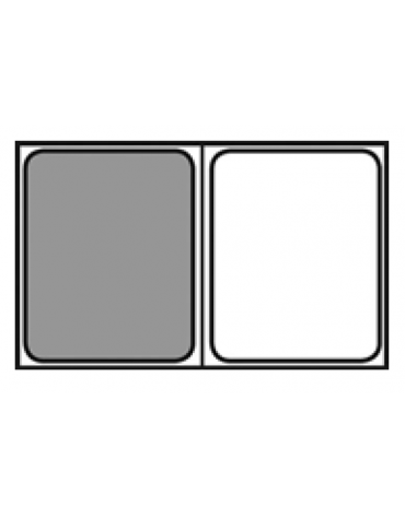 Bacinella contenitore GN 1/2 in melamina - colore bianco - capacità Lt 4,7 - mm 325X265x100h