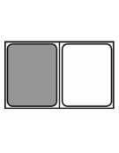 Bacinella contenitore GN 1/2 in melamina - colore bianco - capacità Lt 3,4 - mm 325X265x65h