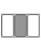 Bacinella contenitore GN 1/3 in melamina - colore bianco - capacità Lt 2 - mm 325X175x65h