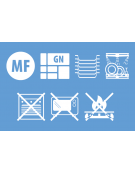 Bacinella contenitore GN 1/4 in melamina - colore bianco - capacità Lt 1,4 - mm 265X160x65h