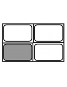 Bacinella contenitore GN 1/4 in melamina - colore bianco - capacità Lt 1,4 - mm 265X160x65h