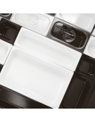 Bacinella contenitore GN 1/6 in melamina - colore bianco - capacità Lt 1 - mm 175X160x100h